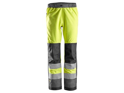 Nohavice AllroundWork reflexné nepremokavé tr. 2 žlté XS Snickers Workwear (Veľkosť XS)