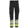 Reflexné nohavice AllroundWork Stretch pracovná trieda 1 čierne/žlté (Veľkosť 44)