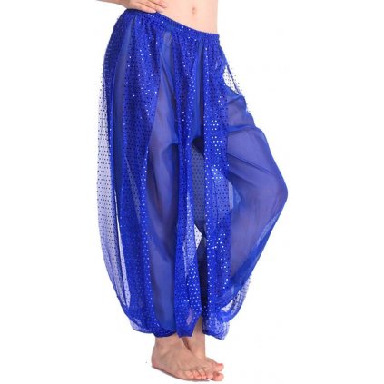 Kalhoty na břišní tance Salima modré