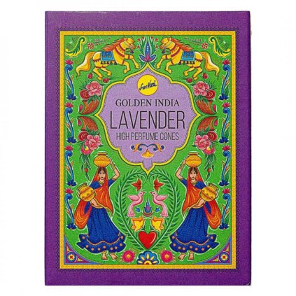 golden indian hight perfume cones lavender(1)