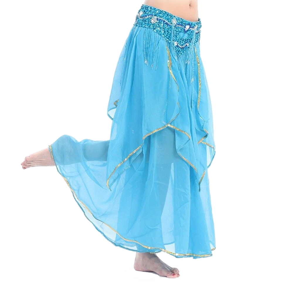 Sukně na břišní tance Zafria světle modrá