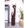 Dřevěná socha kočky Luis 80 cm
