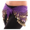 Šátek na břišní tance Zafira fialový zlatá