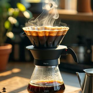 ☕️ Objevte umění filtrované kávy s Hario V60! 🌿 Připravte si šálek plný svěžích chutí a vůní, které vás nadchnou....