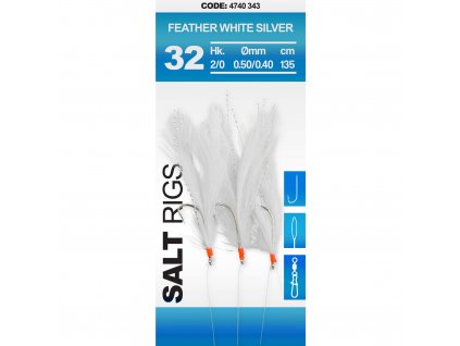 Spro Salt Rig #32 Feather White Silver
