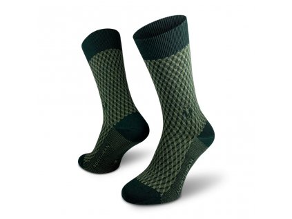 Ponožky NORTHMAN Horten Merino - Dark Green