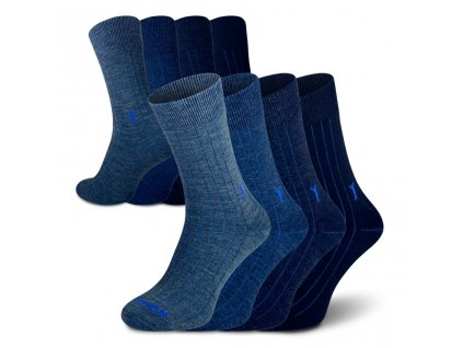 Ponožky NORTHMAN Dino Merino 4 pack - Blue