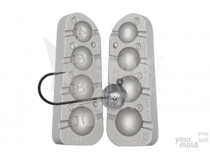 Forma na olovo F208 - jig hlava (40/60/80/100g)