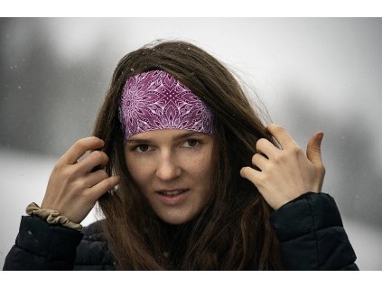 BOSA Chilly Mandala/red - sportovní čelenka