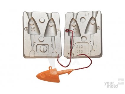 Forma na olovo F41 - jig rybí hlava (30/40g)