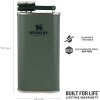10-00837-126 STANLEY Classic Easy Fill Flask - Hammertone Green (230ml)