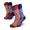 Ponožky NORTHMAN Fauske Merino 2pack - Red&Blue