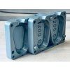 Side view into the open Grippa 300g mold – cavity profile and robust construction