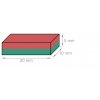 Neodymový magnet  25 x 10 x 5 mm
