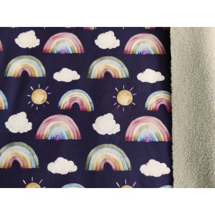 Metráž Softshell zimný Rainbow digital print, sagata