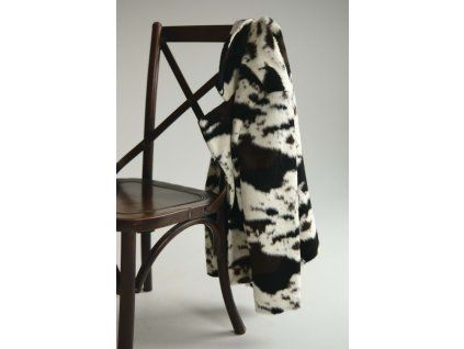 FAUX-FUR  SAKO S POTLAČOU