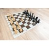 Česká šachová súprava klubovka s hnedou šachovnicou