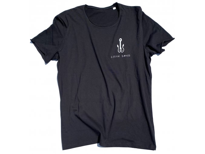sailin anchor t shirt black front