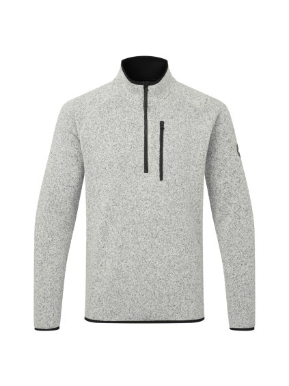 Grey Knit Fleece 1 4 Zip Top 1500