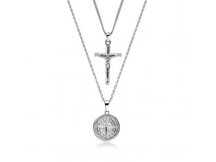 JESUS COMPASS SILVER SET
