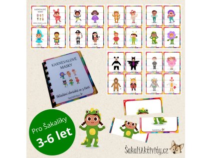 KARNEVALOVÉ MASKY - skládání obrázků