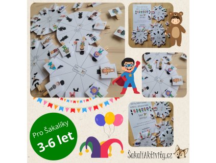 KARNEVALOVÉ MASKY - přiřazovací kolečko