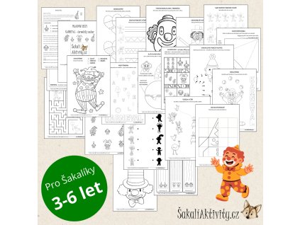 Pracovní listy - KARNEVAL - černobílý soubor