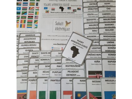 Vlajky afrických států - demonstrační karty