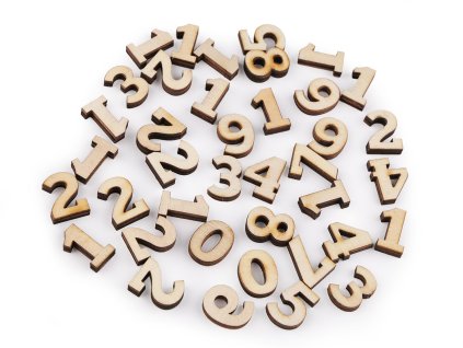 Čísla k výrobě adventního kalendáře / 1-24 (Varianta přírodní, Balení 24 sáček)