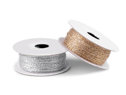 Lurexová šňůrka / provázek Ø1 mm (Varianta 1 stříbrná, Balení 1 ks)