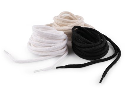 Bavlněné tkaničky do bot, tenisek, mikin délka 120 cm (Varianta 1 bílá, Balení 2 ks)