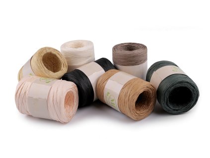 Lýko rafie přírodní, k pletení tašek, šíře 5-8 mm (Varianta 1 (201) krémová světlá, Balení 1 ks)