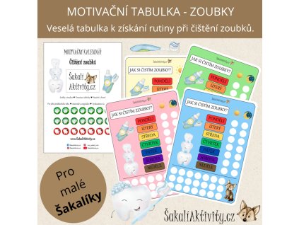 Motivační tabulka - čištění zoubků