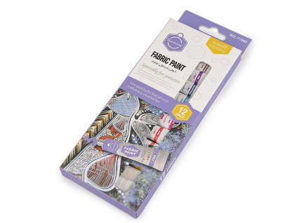 Barvy na textil 12 barev (Varianta mix, Balení 1 sada)