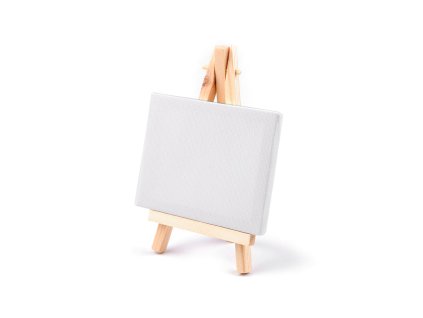 Mini malířský stojan s plátnem (Varianta 1 (8x10 cm) bílá, Balení 1 ks)