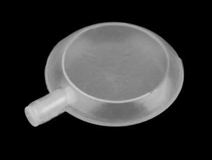Pískátko do textilních výrobků ploché Ø42 mm (Varianta transparent, Balení 5 ks)