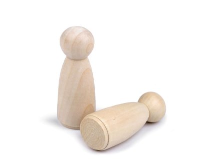 Dřevěná figurka k dotvoření 22x53 mm (Varianta přírodní sv., Balení 10 ks)