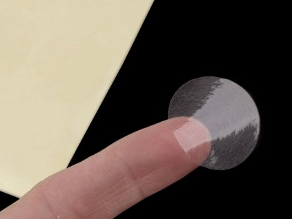 Samolepící kolečka transparentní Ø2,5; 3 a 3,5 cm (Varianta 2 (Ø3 cm, 40 ks) transparent, Balení 10 karta)