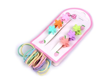 Gumičky a skřipce do vlasů (Varianta mix, Balení 1 karta)