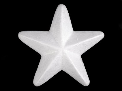 Hvězda 3D Ø14 cm polystyren (Varianta bílá, Balení 1 ks)