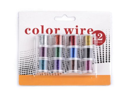 Dekorační drátek Ø0,3 mm sada 12 ks (Varianta mix, Balení 1 sada)