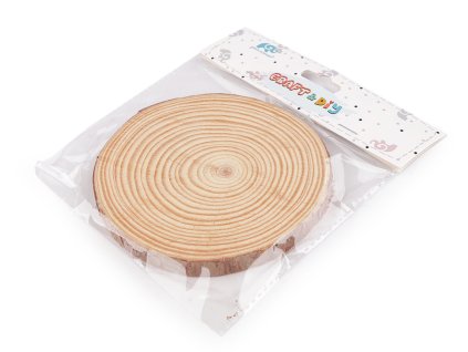 Přírodní dřevěné kolečko / podložka k domalování a dotvoření Ø12 cm (Varianta přírodní, Balení 1 sáček)