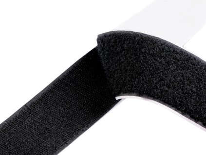 Suchý zip háček + plyš samolepicí šíře 50 mm (Varianta černá, Balení 1 m)