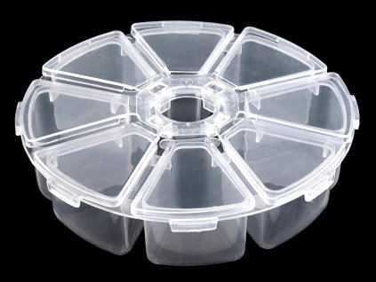 Plastový box / zásobník Ø10 cm (Varianta 2 transparent, Balení 1 ks)