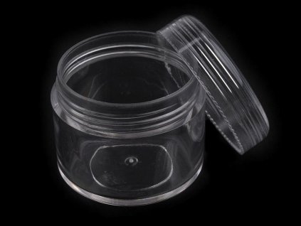 Plastová dóza 3,2x3,8 cm šroubovací (Varianta transparent, Balení 12 ks)