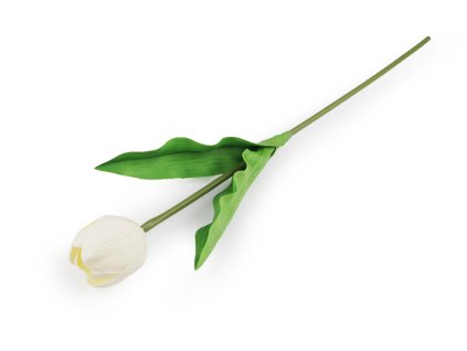 Umělý tulipán dlouhý (Varianta 1 krémová nejsvět., Balení 1 ks)