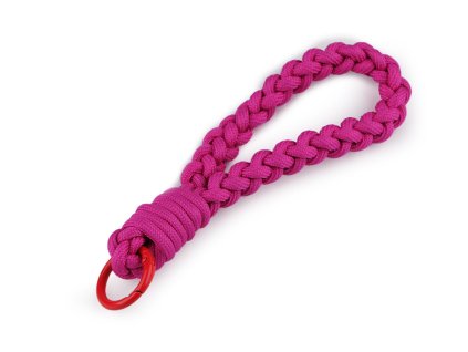 Splétaný přívěsek / klíčenka s karabinou (Varianta 1 pink, Balení 1 ks)
