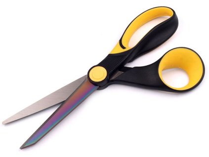 Nůžky délka 21,5 cm (Varianta žlutá světlá, Balení 1 ks)