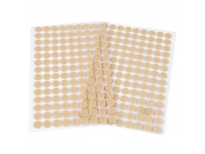 Suchý zip samolepicí kolečka Ø10 mm, 63 párů - béžová