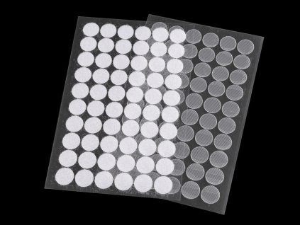 Suchý zip samolepicí kolečka Ø15 mm transparentní (Varianta transparent, Balení 1 karta)